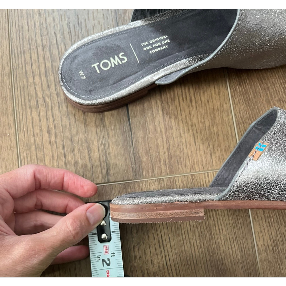 Toms Jutti mule pewter metallic size 7 - Picture 10 of 10